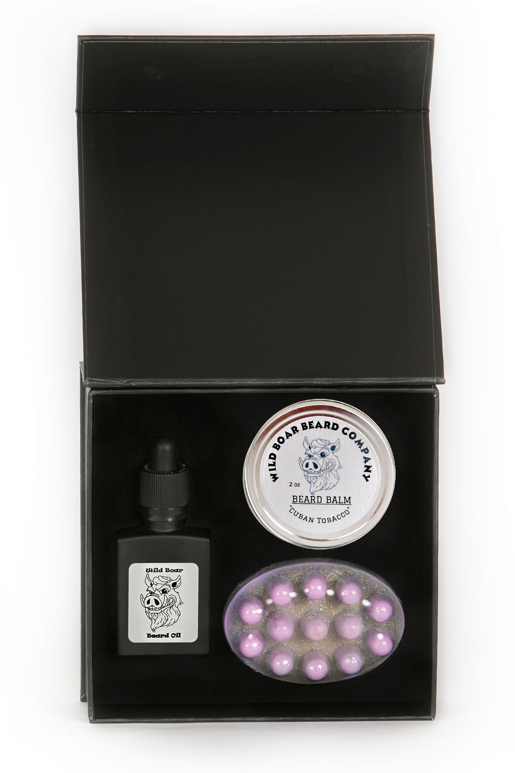 Beard Oil, Balm and Massage Bar Gift Set